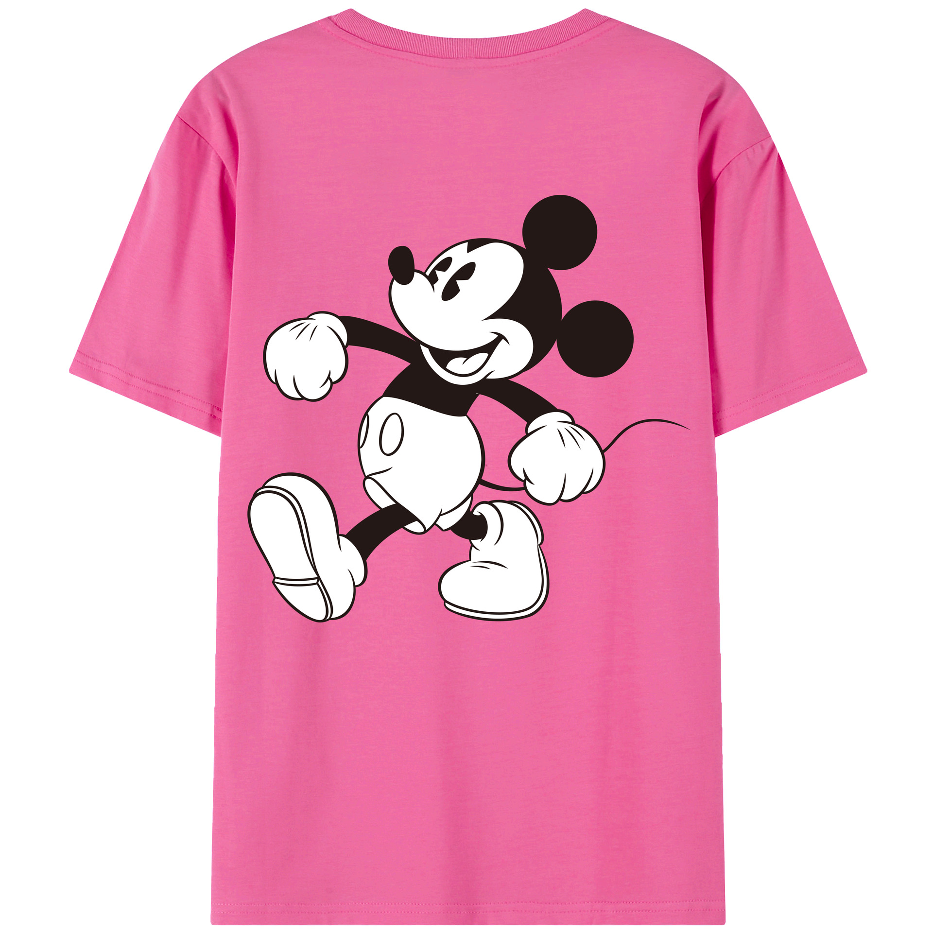 （画像用） ミッキーマウス Mickey Mouse レディース半袖Tシャツ(バックプリント)